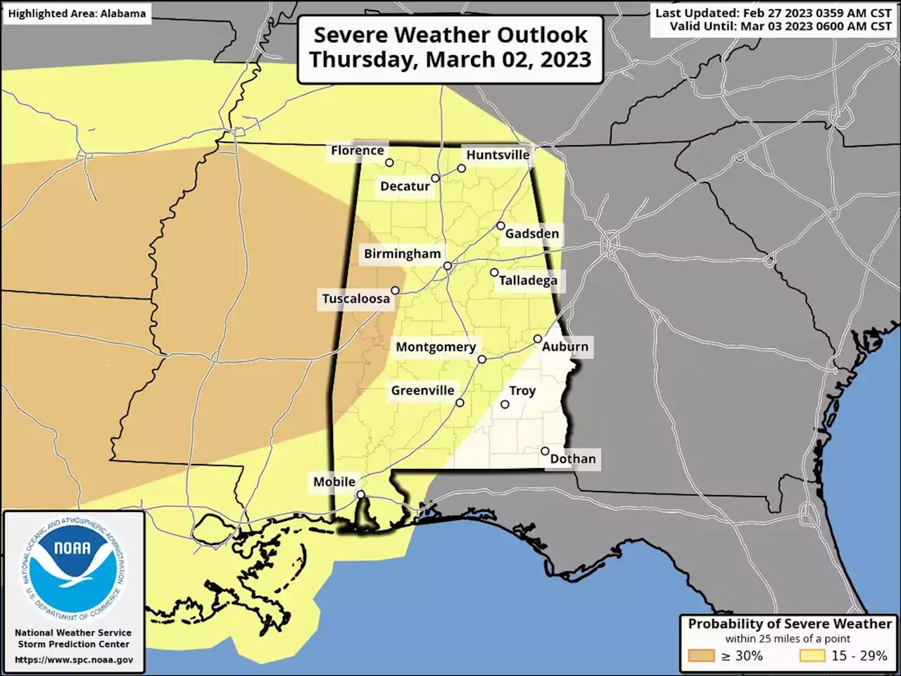 Severe weather possible Wednesday, Thursday and Friday