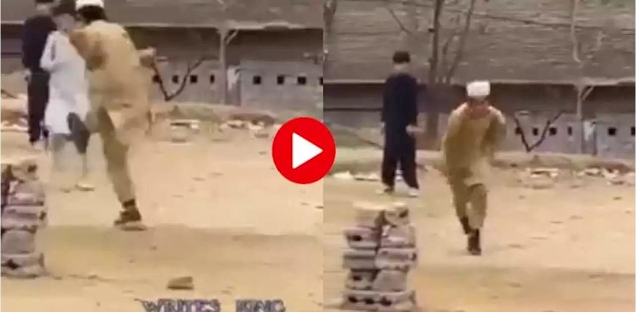 بازوؤں سے محروم کرکٹر بچے کی ویڈیو وائرل