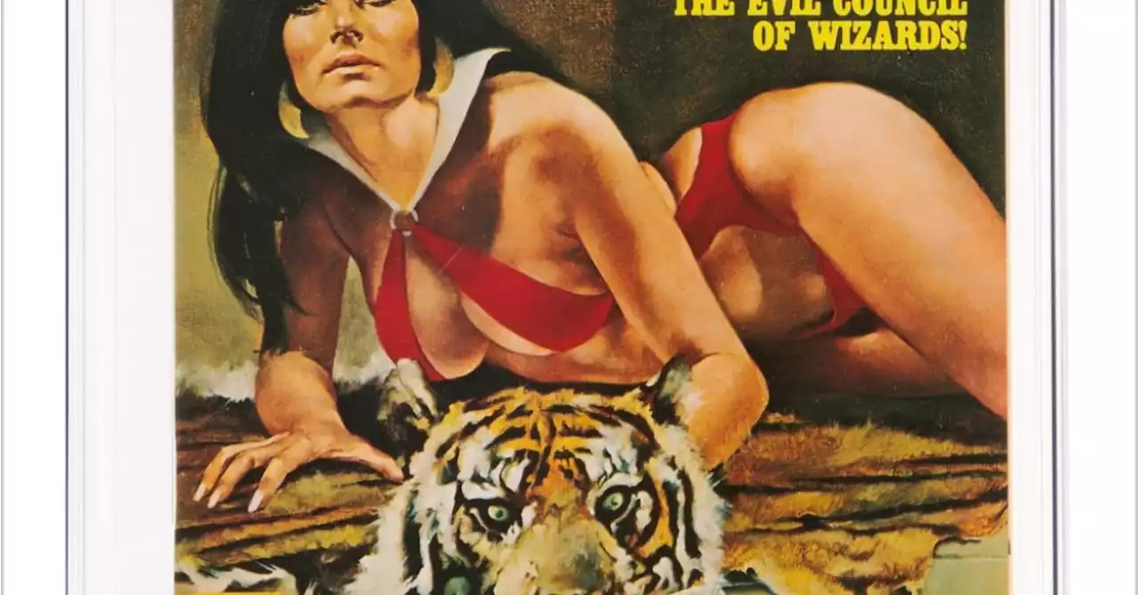 Vampirella On A Tiger Skin Rug At Heritage Auctions Today