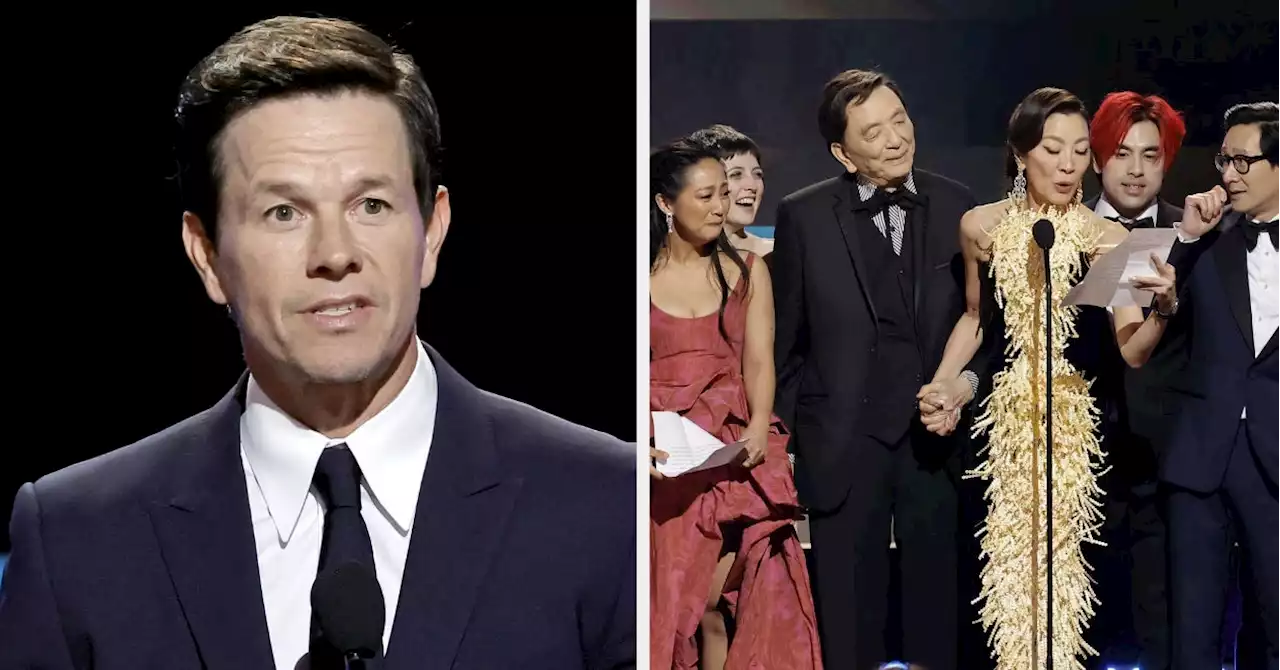 Here’s Why People Are Mad That Mark Wahlberg Presented A SAG Award To The Cast Of “Everything Everywhere All At Once”