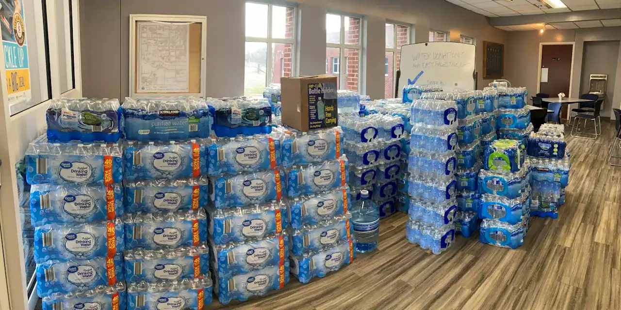 North Royalton Police Department collects bottled water for East Palestine residents