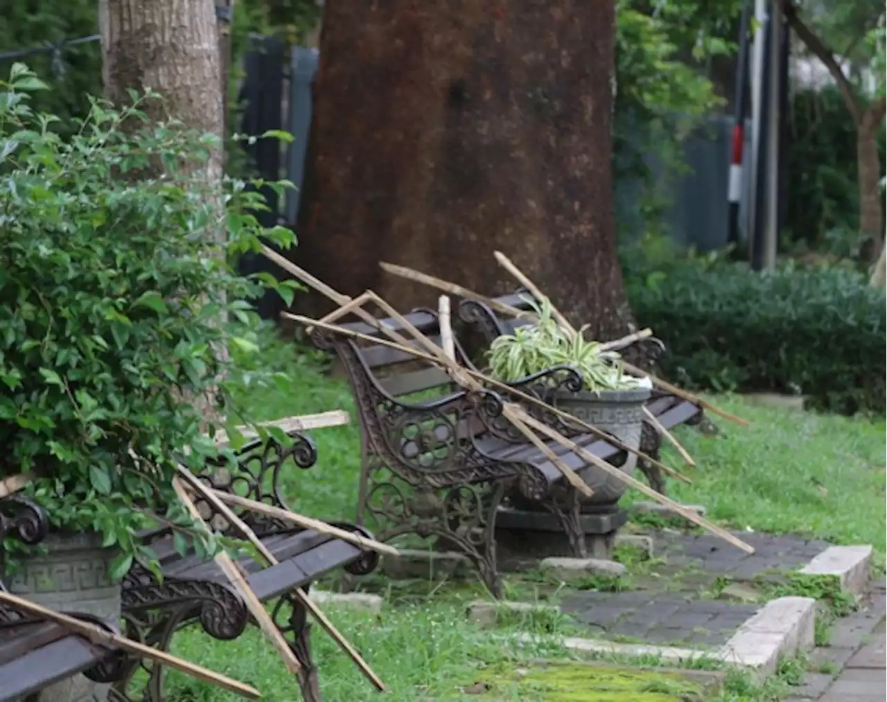 Masih Disegel, Nasib Kelanjutan Bangku Taman Ijen Belum Jelas