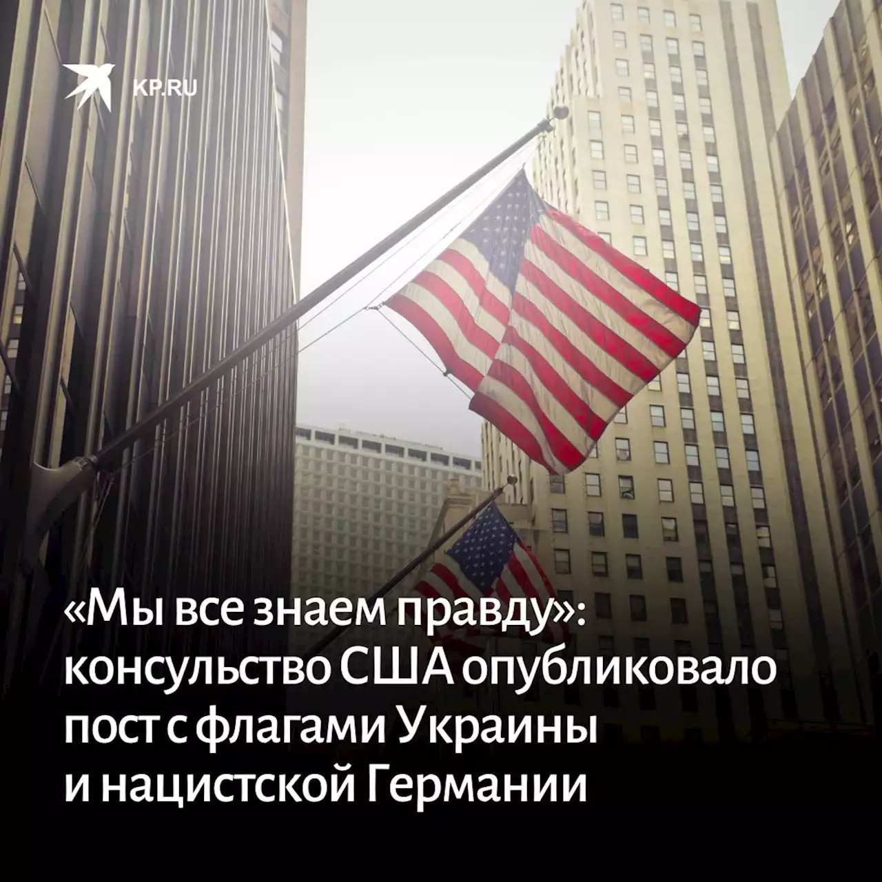 «Мы все знаем правду»: консульство США опубликовало пост с флагами Украины и нацистской Германии