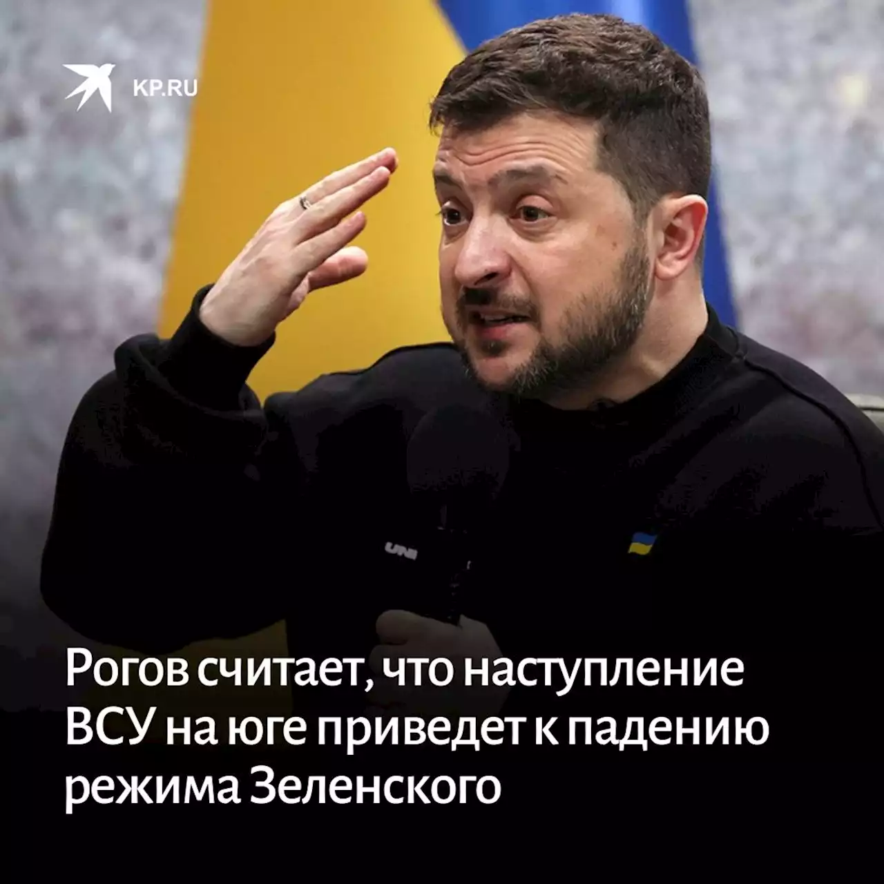 Рогов считает, что наступление ВСУ на юге приведет к падению режима Зеленского