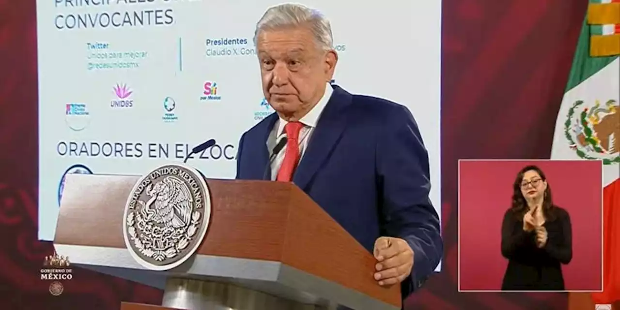 Fueron 100 mil los que acudieron al Zócalo, afirma Andrés Manuel López Obrador