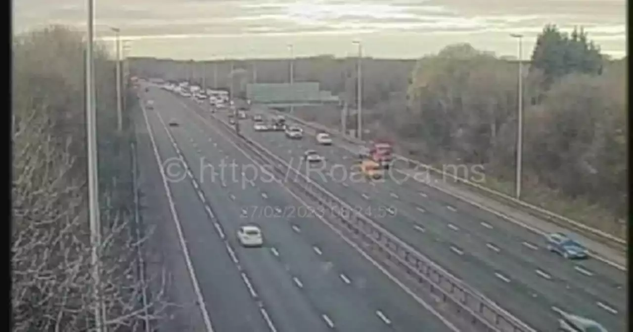 Traffic at complete standstill on M6 after rush hour crash - live updates