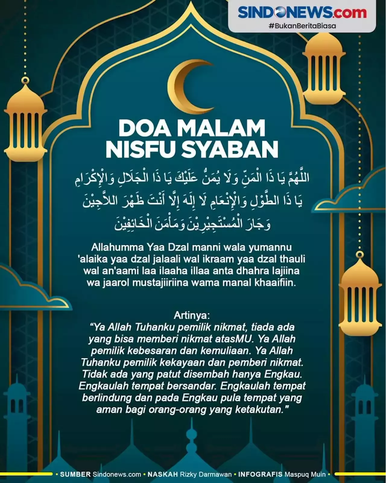 Doa Malam Nisfu Syaban Lengkap Arab Latin Dan Artinya