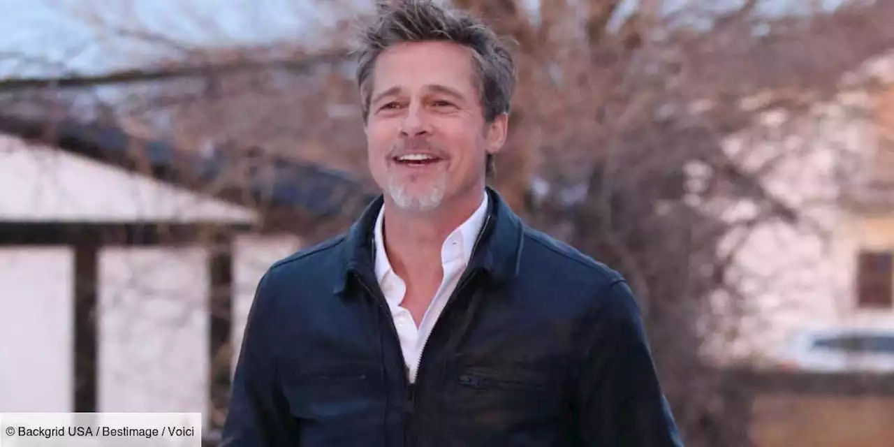 Brad Pitt : il succombe au gilet de grand-père, la tendance qui fait fureur chez les beaux gosses du moment - Voici