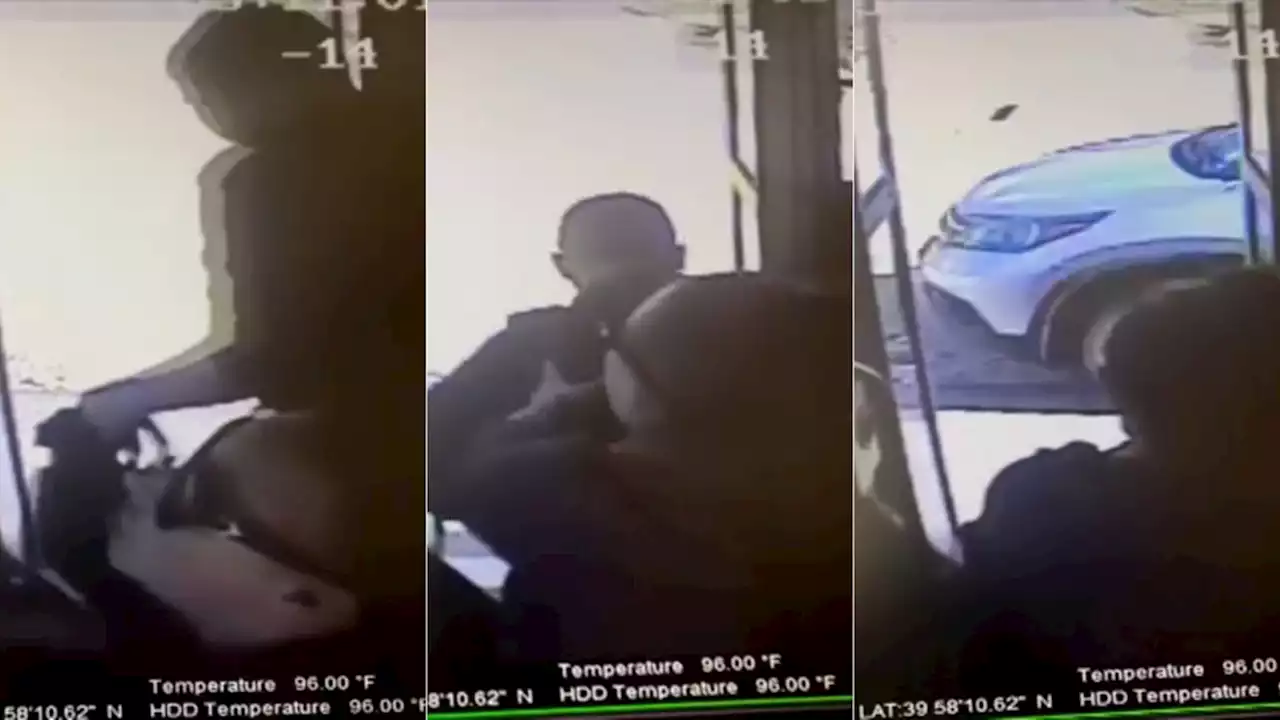 Ohio bus driver acts fast to stop student from exiting as car passes stop lights