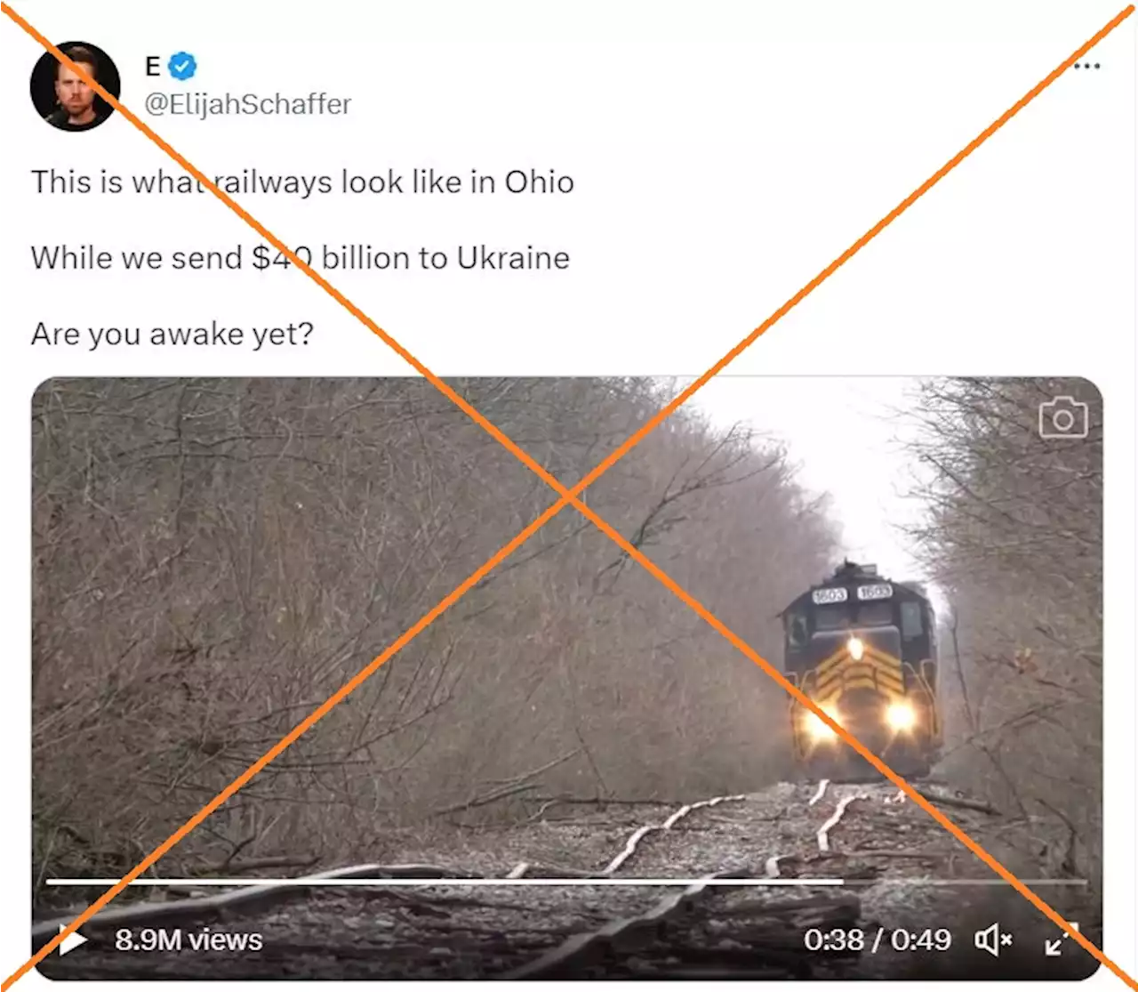 Posts share 2017 footage out of context after Ohio derailment