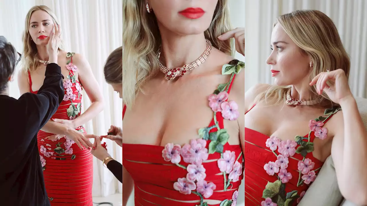 Inside Emily Blunt’s Flower-Garden-Inspired Beauty Transformation For The SAG Awards 2023