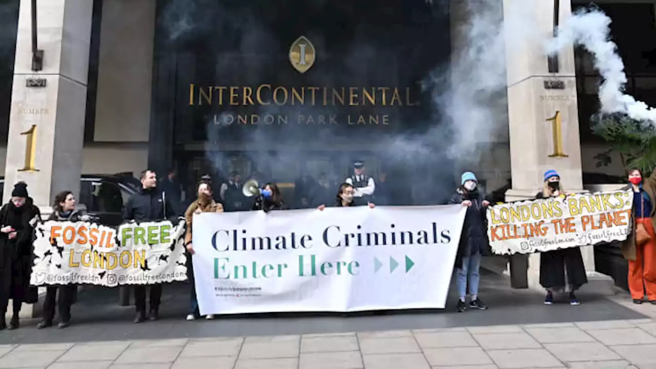 BP CEO defends spending plans as climate protesters block entrance to London energy conference