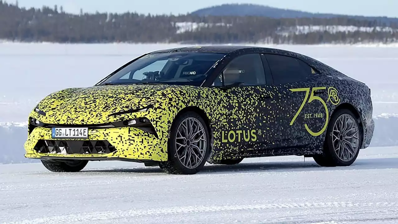 Porsche Taycan-rivalling Lotus Type 133 saloon spied | Evo