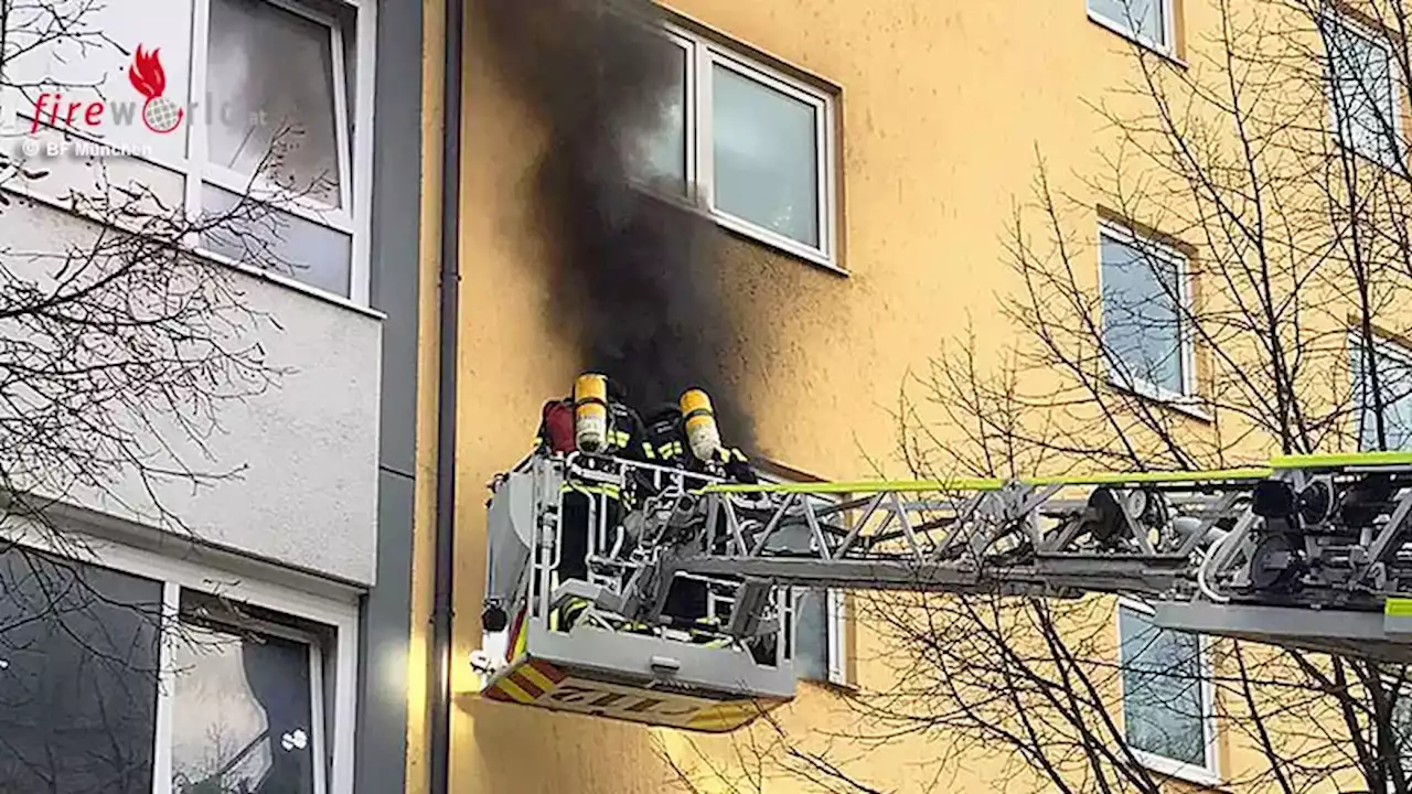 Bayern: Apartment in München in Brand geraten