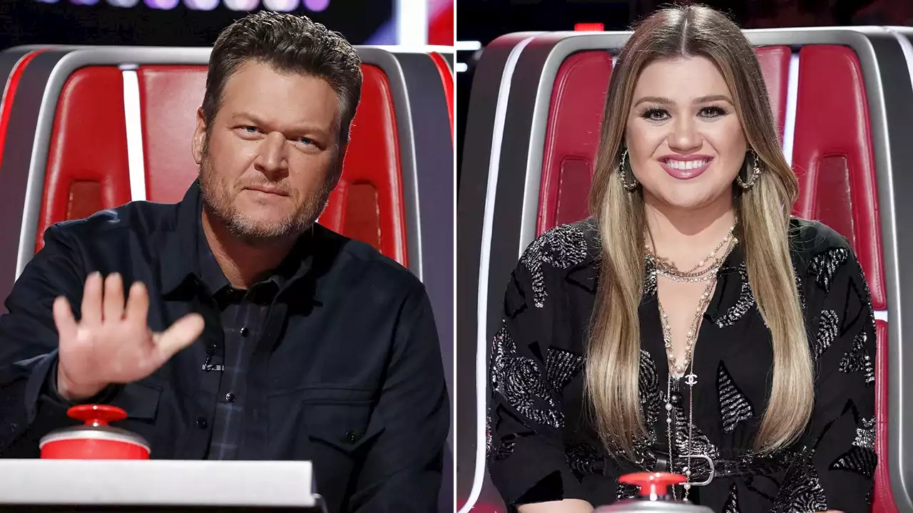 Blake Shelton says Kelly Clarkson 'actually got me fired' from 'The Voice,' jokes she runs NBC