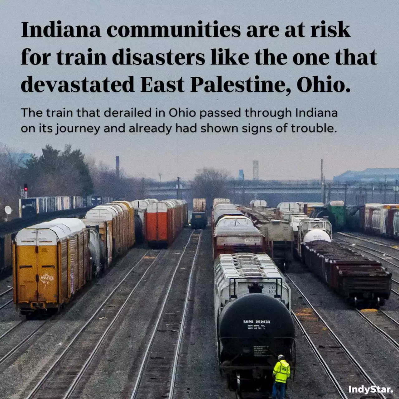 Indiana communities at risk for train disasters like the one that devastated Ohio town