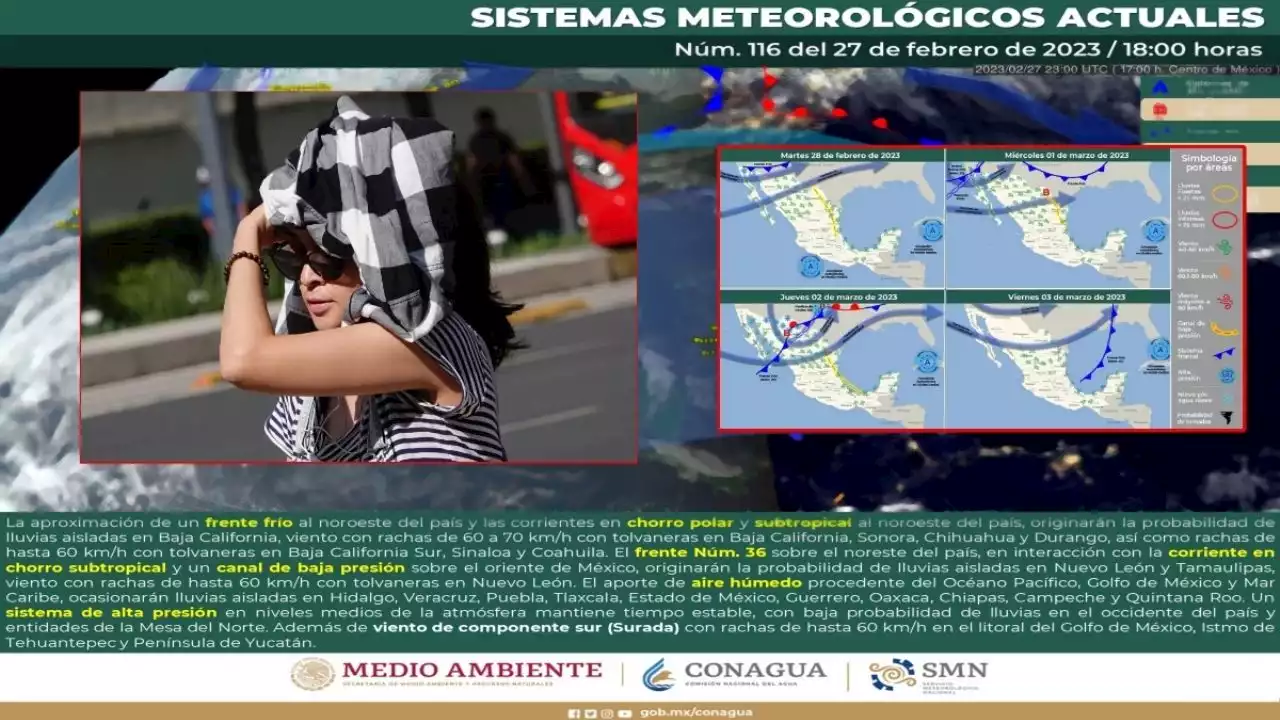 ¿Ambiente caluroso o llegan las lluvias?, así estará el clima este martes 28 de febrero