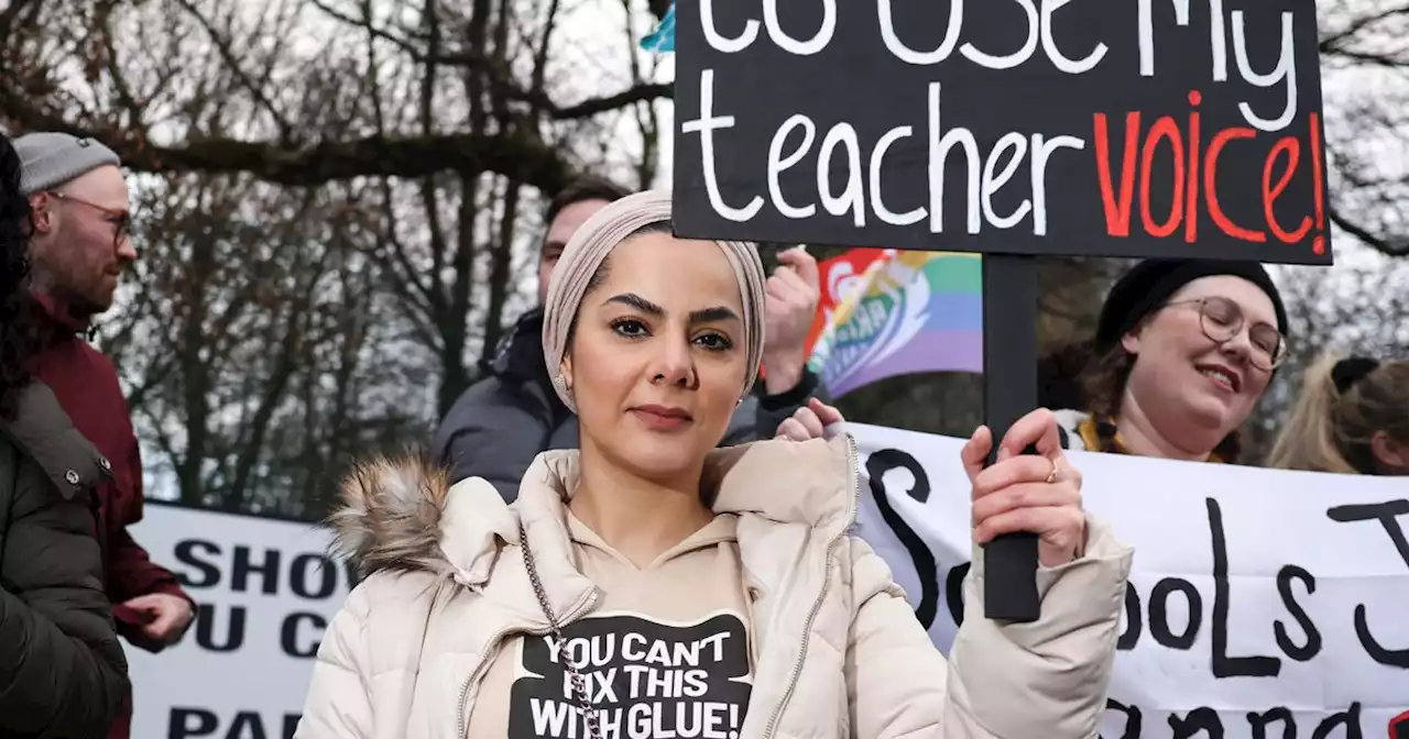 Classrooms close and picket lines form as teachers go on strike