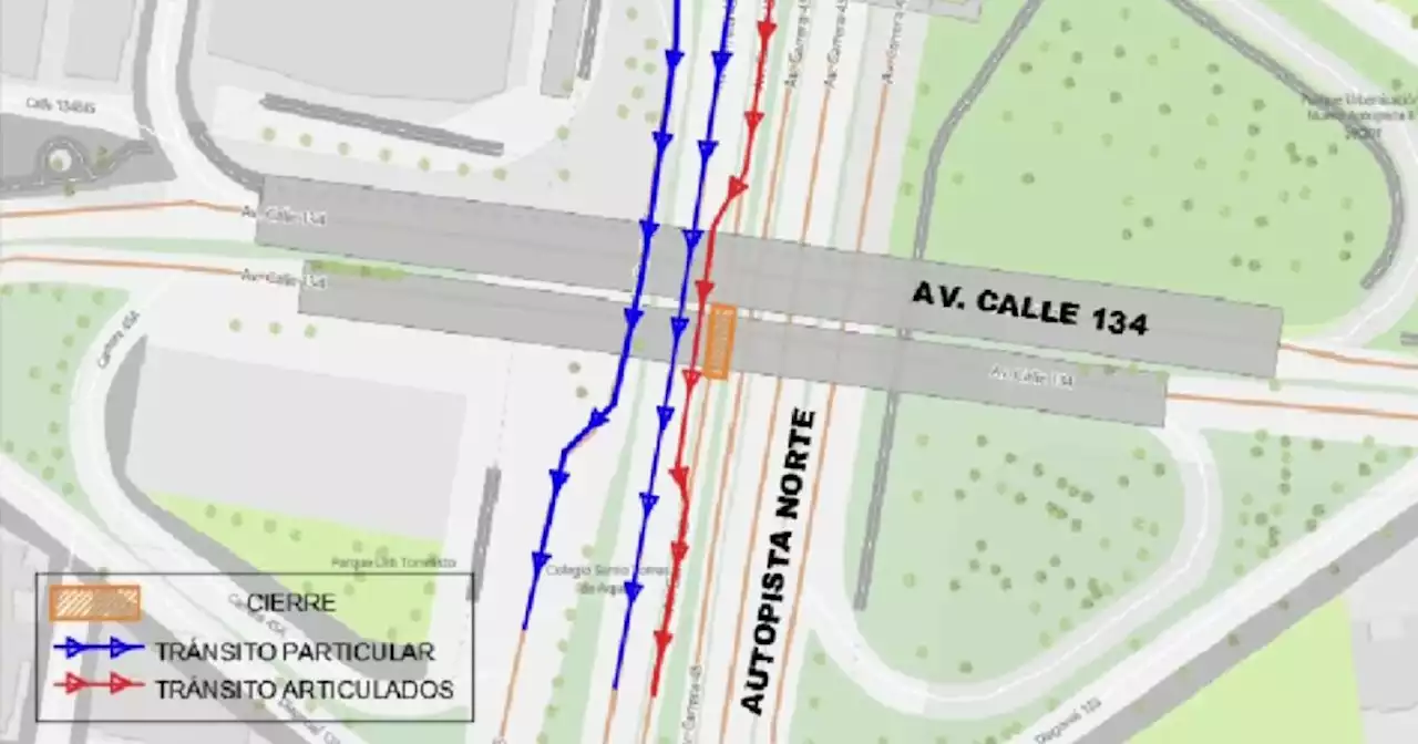 Cierran calzada de Transmilenio en autopista Norte con calle 134 de Bogotá: ¿cuál es la razón?