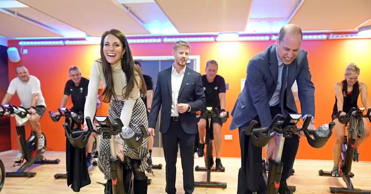 Kate and William go head-to-head in spin class – and she beats him in heels