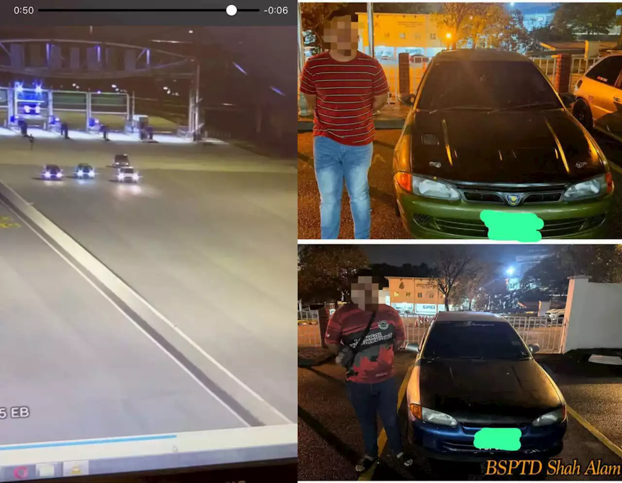 DASH highway illegal racers - two Proton Satria drivers arrested, cars impounded; four more wanted - paultan.org