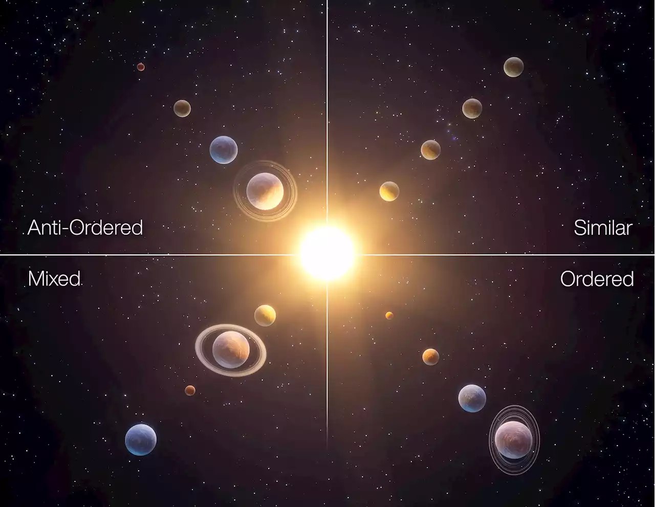 Astronomers Show There Are Four Classes of Planetary Systems