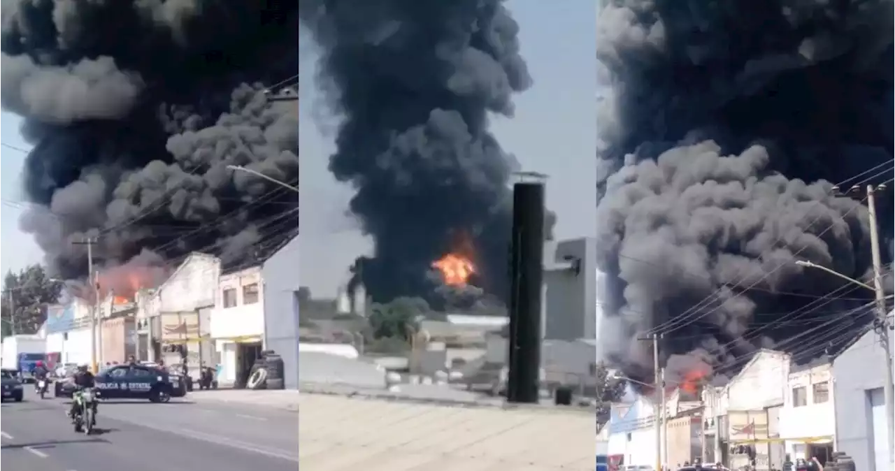 VIDEOS: Una planta de reciclaje se incendia en el Edomex; humo alerta a habitantes