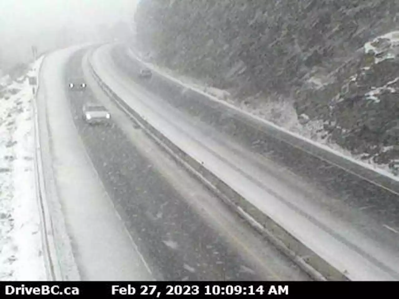 Drivers warned of limited visibility, slush on Malahat