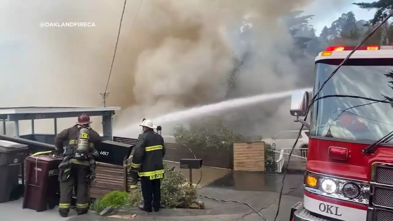 Crews responding to 3-alarm house fire in Oakland