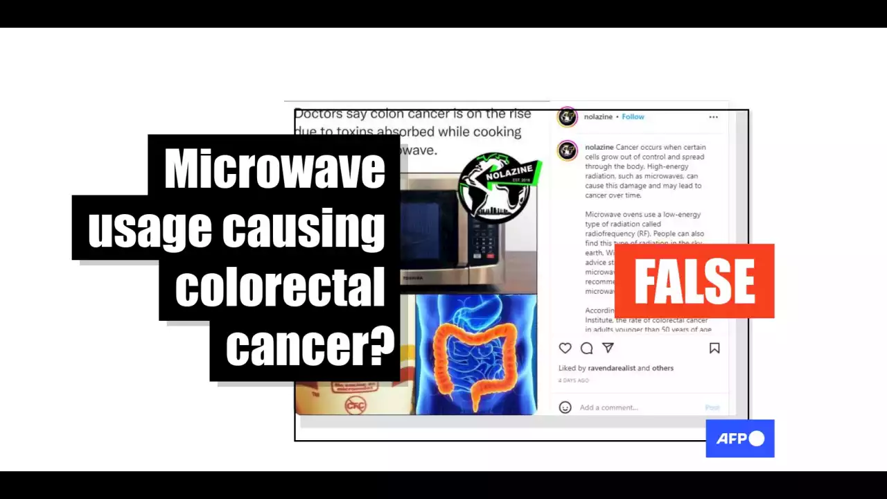 Posts falsely link microwave usage to colon cancer