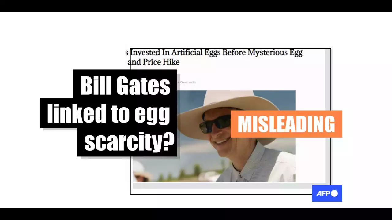 US egg shortages unrelated to Bill Gates