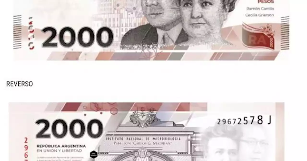 As� ser� el nuevo billete de $ 2000 que anunci� el Banco Central