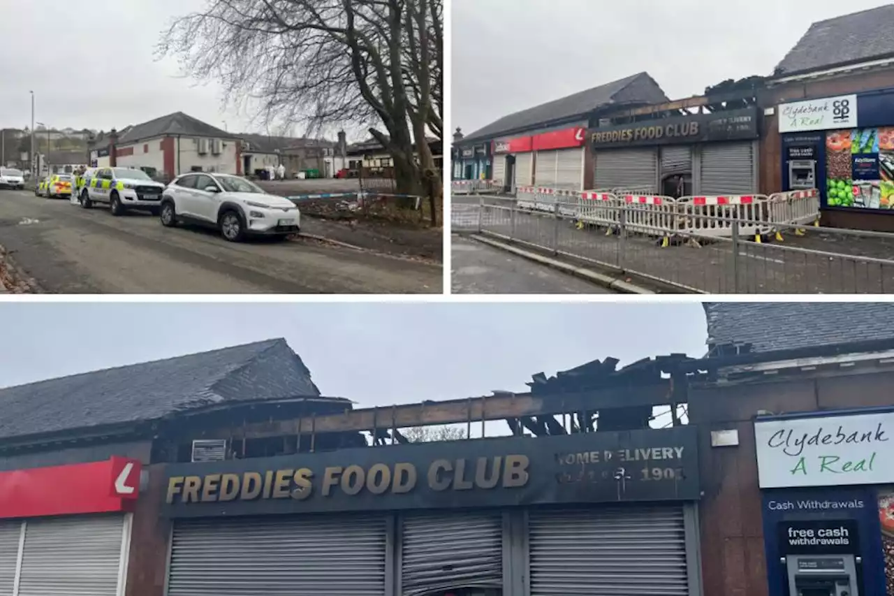 Pictures show devastating aftermath of Glasgow takeaway fire