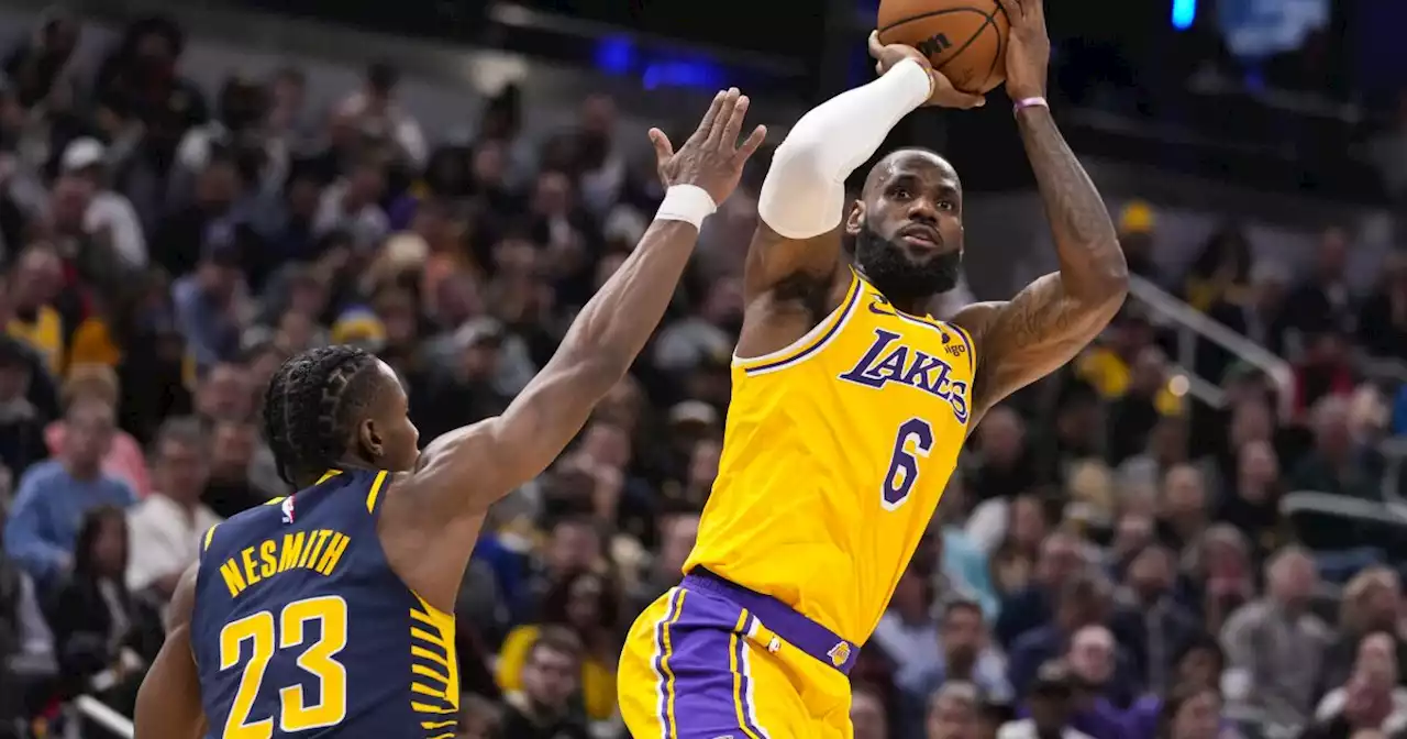 LeBron James and Lakers rally late, hold on to defeat Pacers