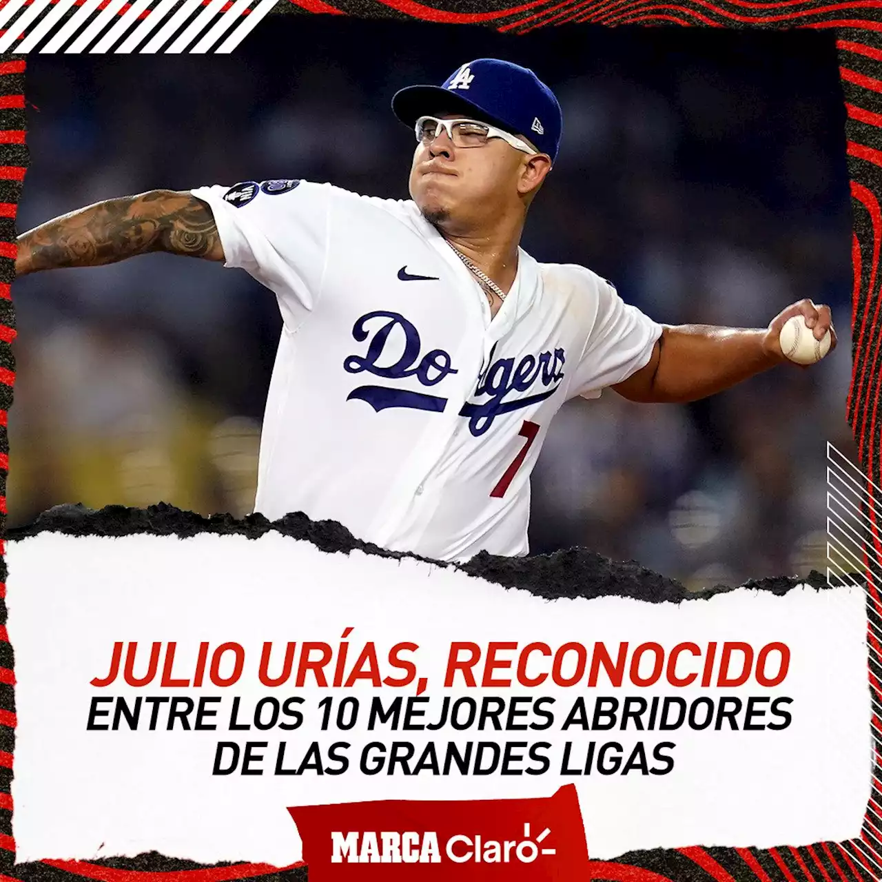 Julio Urías, reconocido entre los 10 mejores abridores de las Grandes Ligas