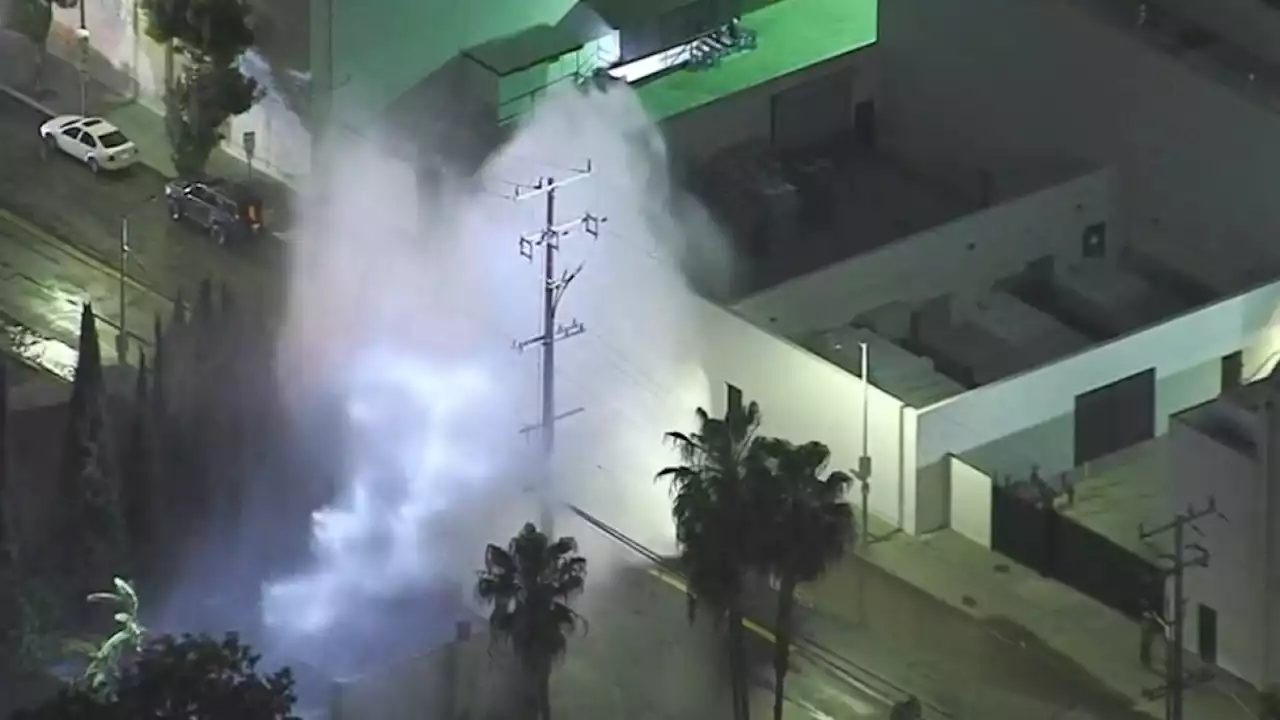 Water Main Break in Hollywood Sends Water 30 Feet in Air, Floods Streets