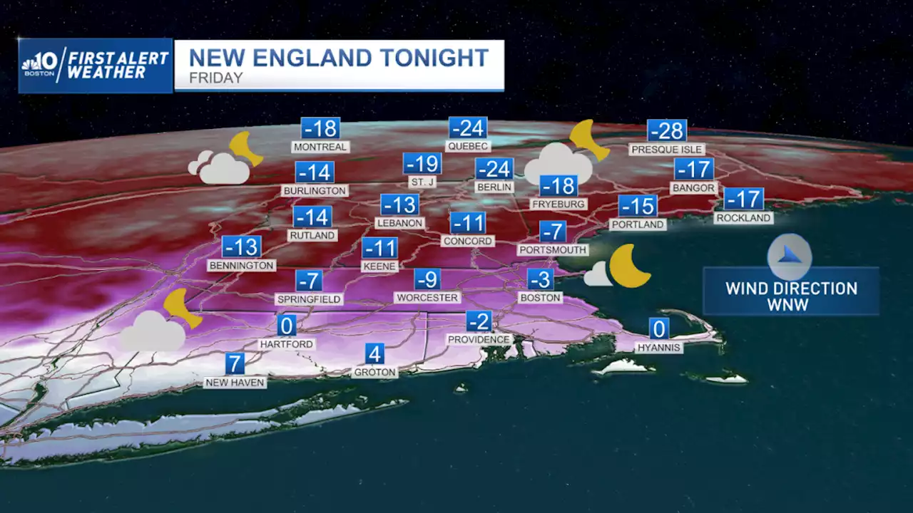 FIRST ALERT: Temperatures to Nosedive as Arctic Air Sweeps Into New England