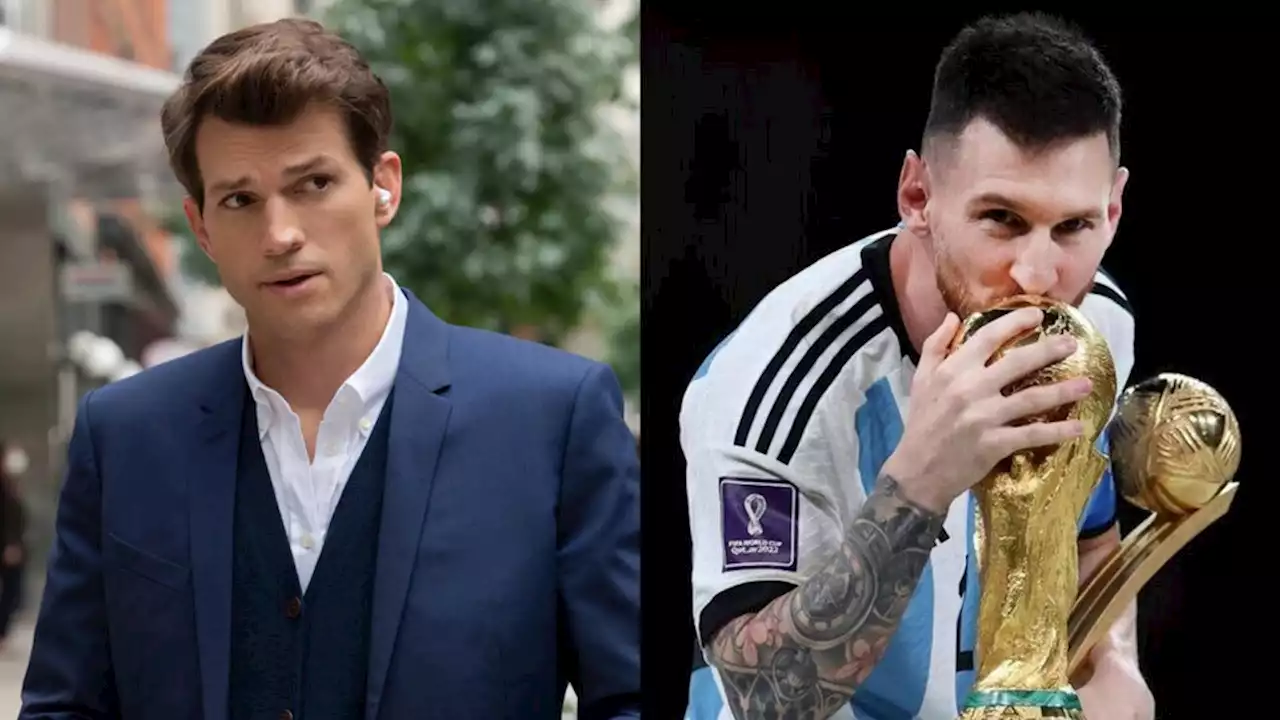 Ashton Kutcher no ocultó su pasión por la selección argentina y por Lionel Messi: 'Debería estar en la Biblia' | Otro fanático del conjunto albiceleste