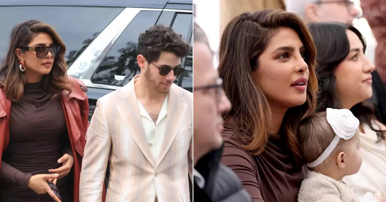 Priyanka Chopra, Nick Jonas, and Baby Malti Are a Stylish Trio in Matching Looks