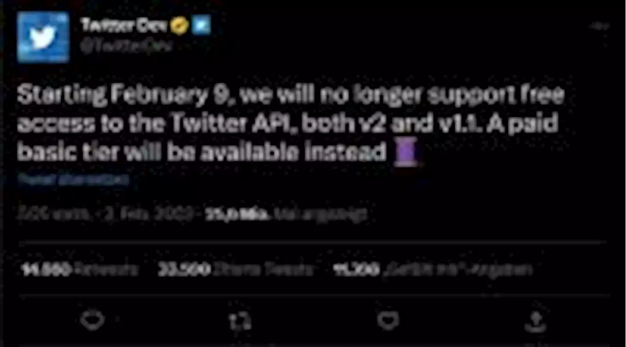 Twitter-API ab kommender Woche kostenpflichtig