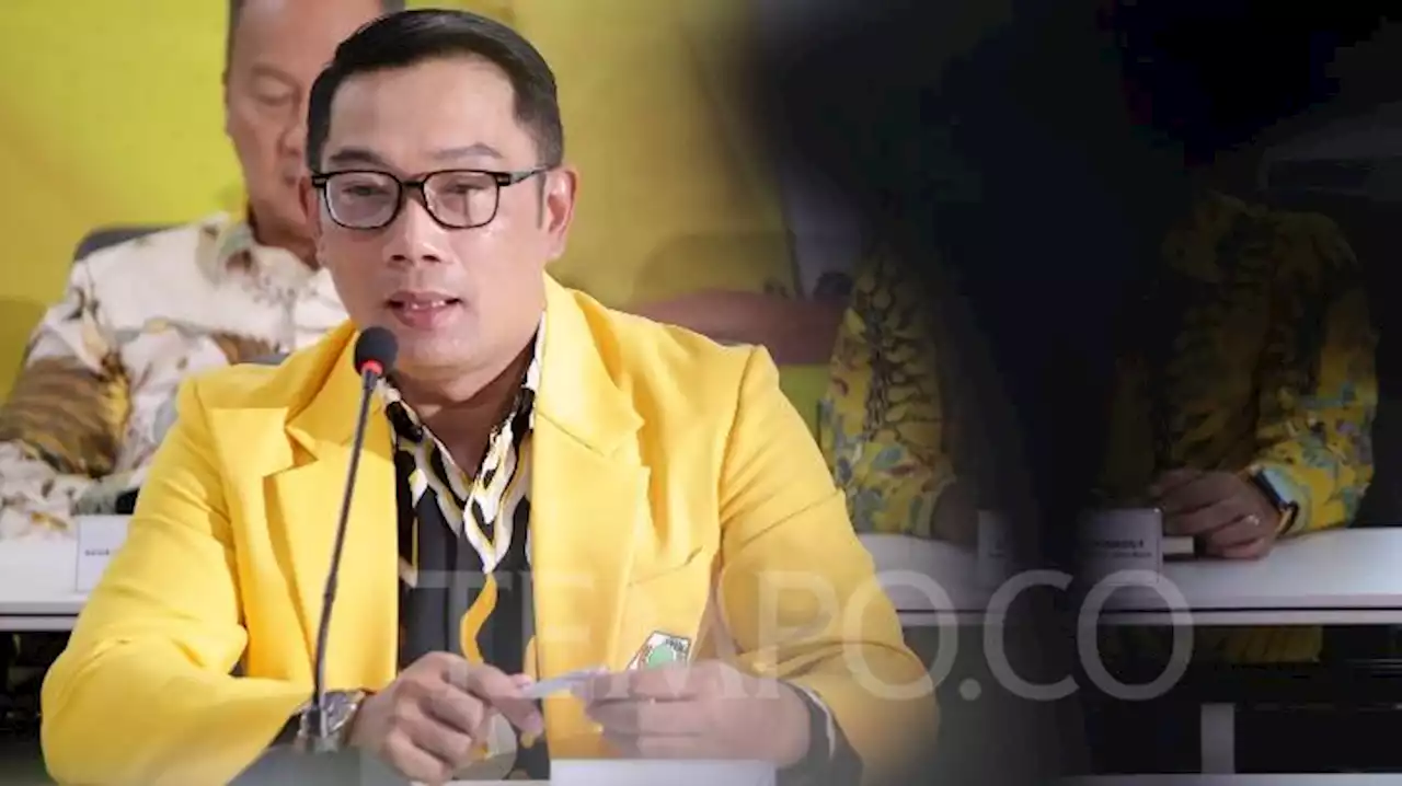 Bergabung ke Golkar, Ridwan Kamil Tegaskan Tak Berambisi Jadi Capres atau Cawapres