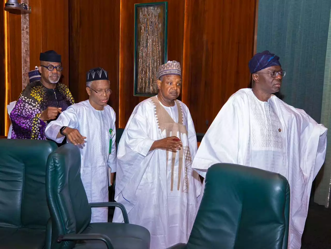 PHOTOS: El-Rufai leads APC governors to meet with Buhari over naira scarcity | TheCable