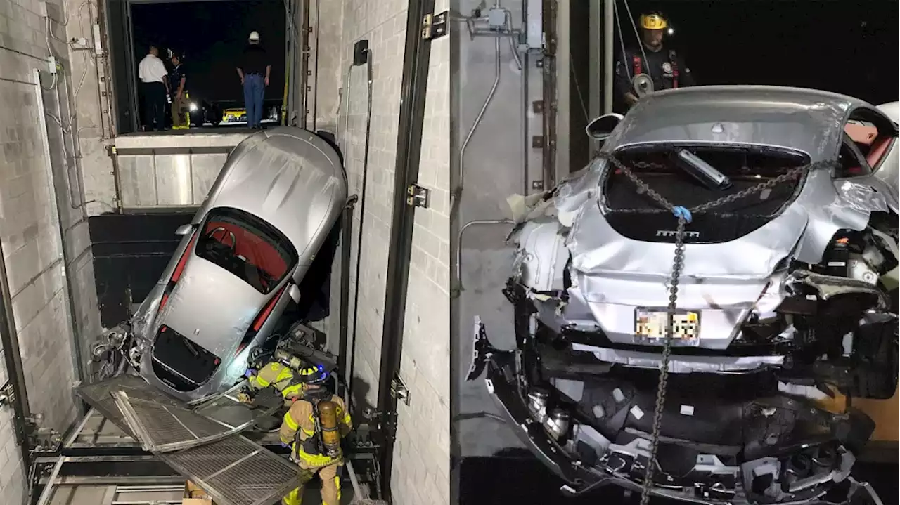 Ferrari Roma crashes in dealer's elevator shaft - Autoblog