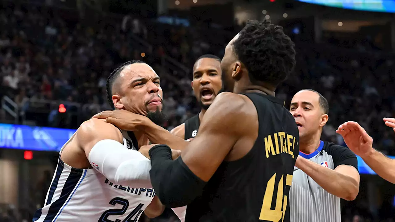 Donovan Mitchell, Dillon Brooks Ejected After Scuffle Over Nut Shot