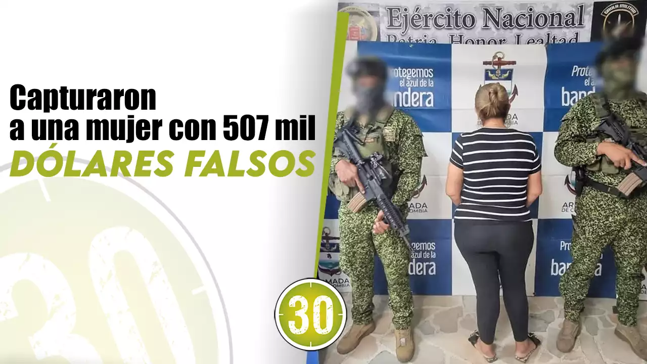 [VIDEO] Capturaron a una mujer con 507 mil dólares falsos | Minuto30