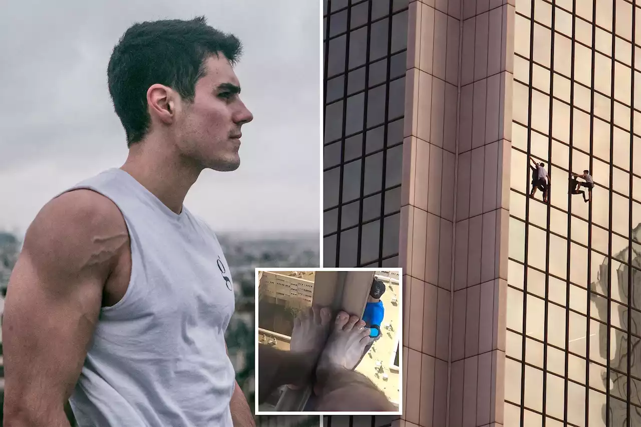 Barefoot daredevil scales 440-foot skyscraper — without safety gear