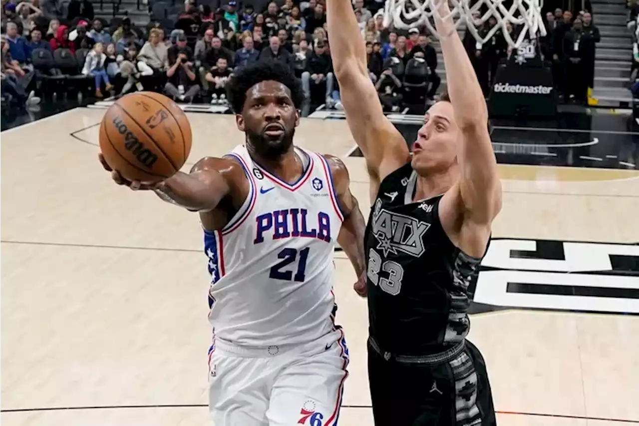 Joel Embiid scores 33 points as Sixers top Spurs to begin road swing