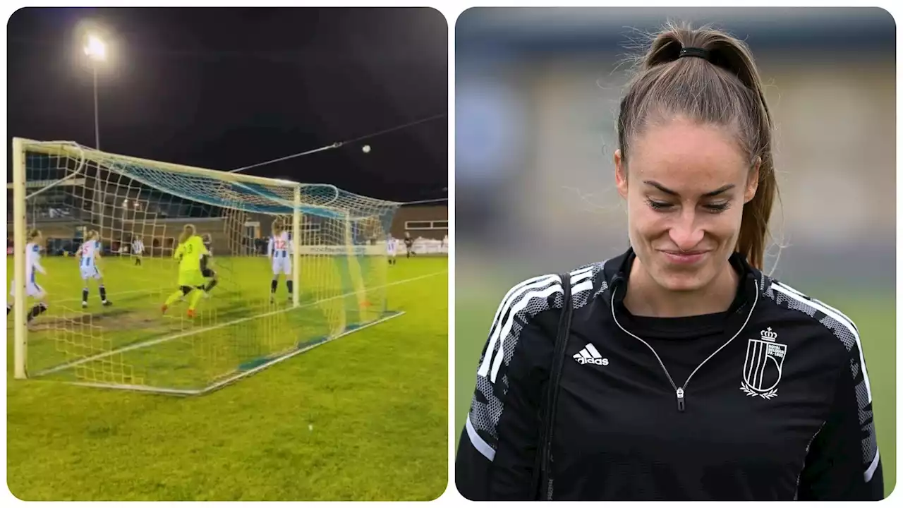 Tessa Wullaert, capitaine des Red Flames, inscrit un magnifique corner direct avec son club