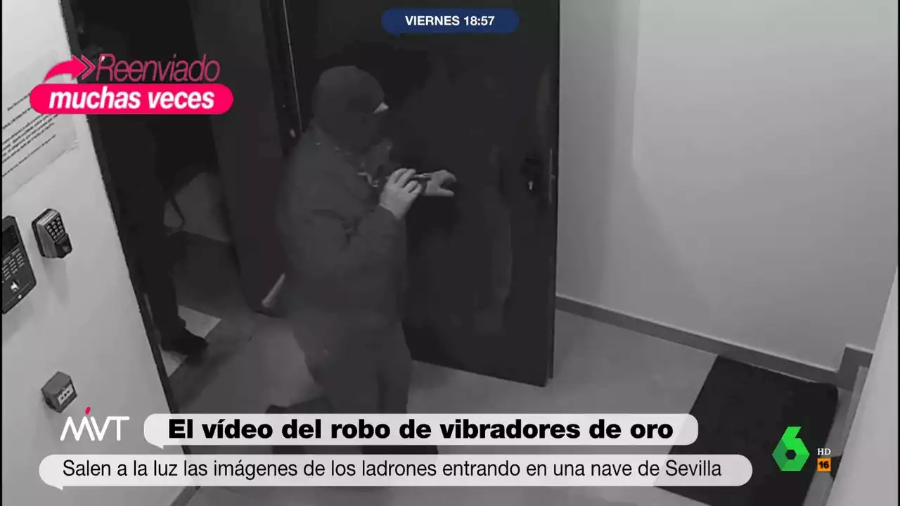 El vídeo de cómo los ladrones roban los vibradores de oro valorados en 80.000€ en Sevilla