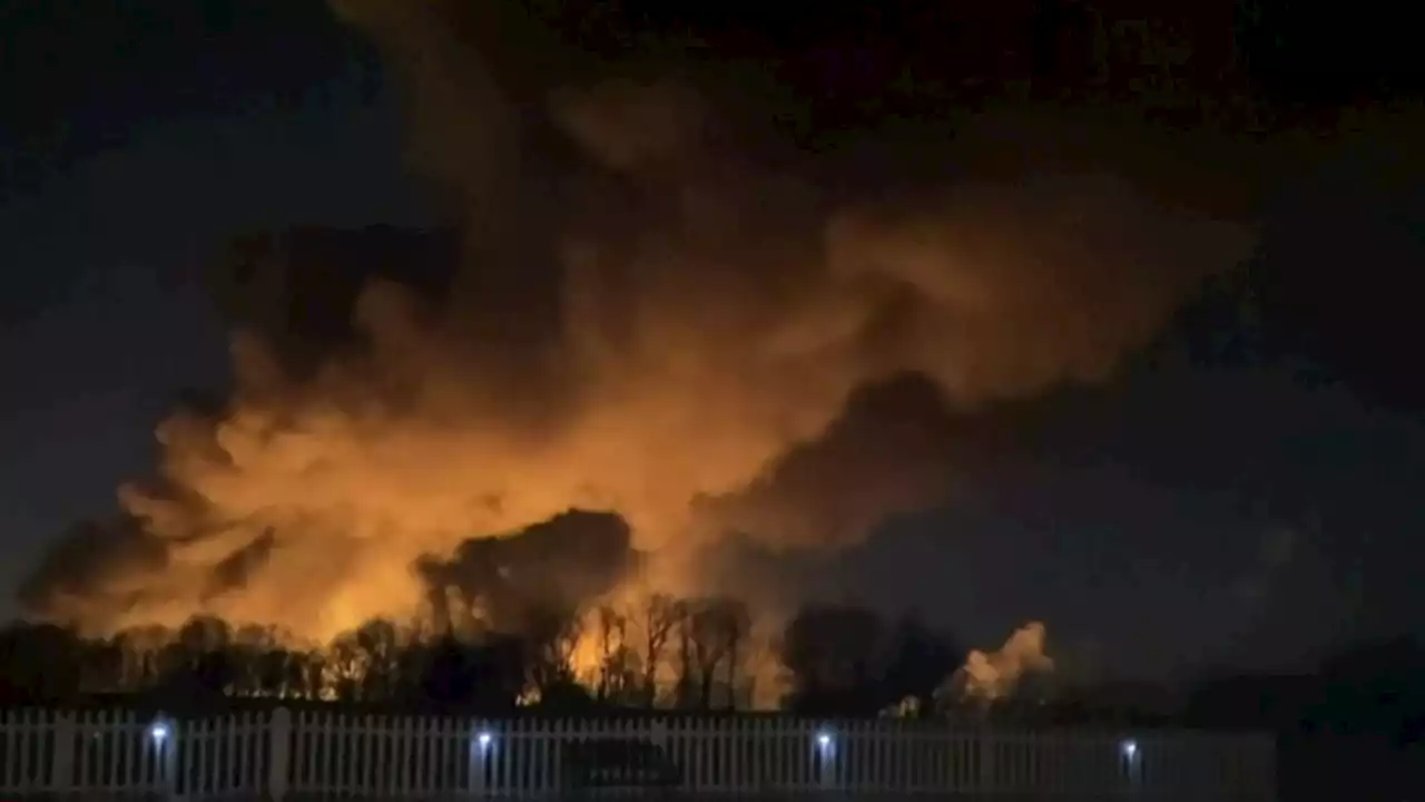 Ohio train derailment sparks large fire